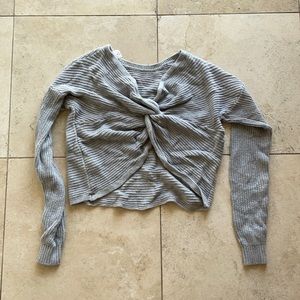 XS Hollister gray reversible sweater